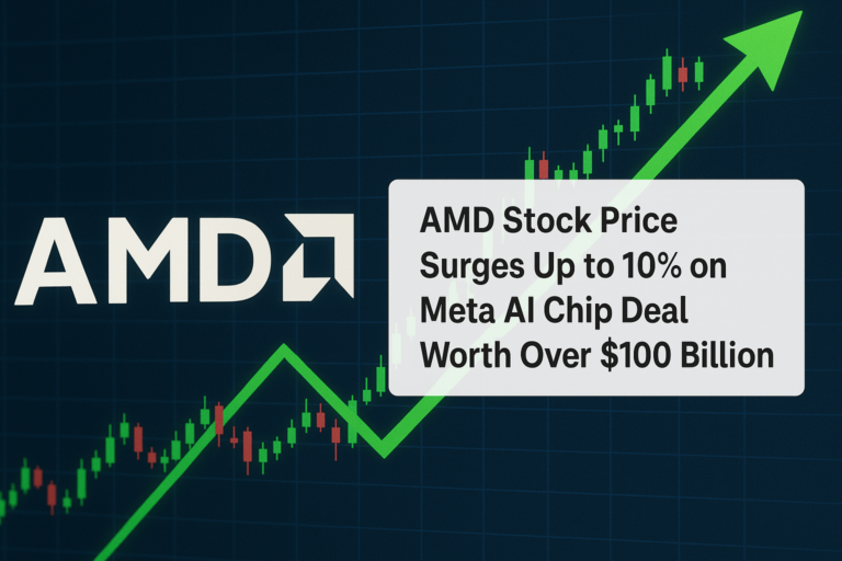 AMD Stock Price Surges Up to 10% on Meta AI Chip Deal Worth Over $100 Billion