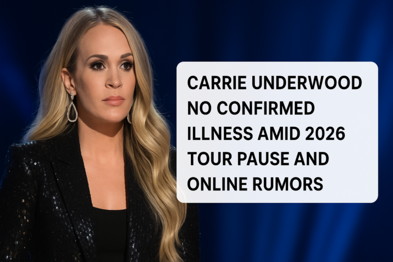 Carrie Underwood No Confirmed Illness Amid 2026 Tour Pause and Online Rumors