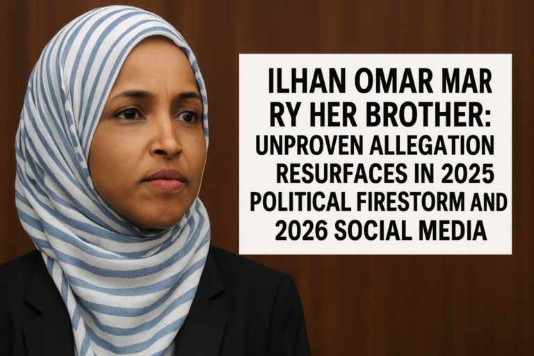 Ilhan Omar Marry Her Brother: Unproven Allegation Resurfaces in 2025 Political Firestorm and 2026 Social Media