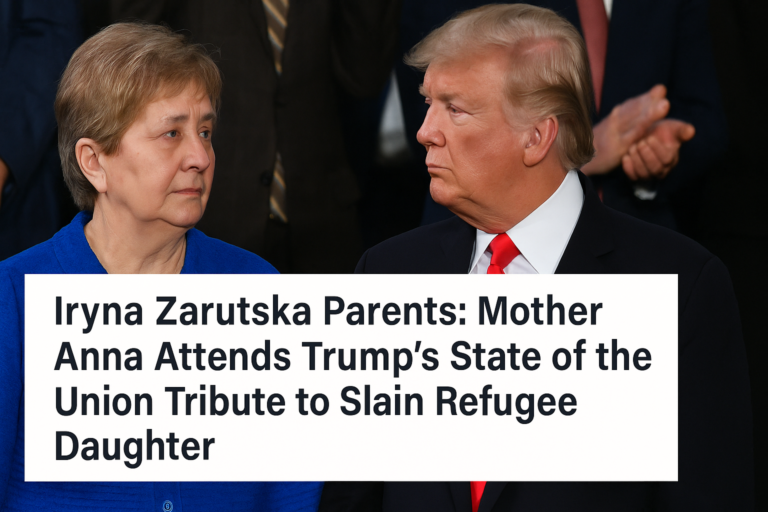 Iryna Zarutska Parents: Mother Anna Attends Trump’s State of the Union Tribute to Slain Refugee Daughter