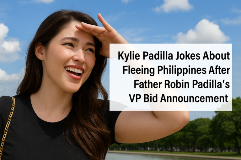 Kylie Padilla Jokes About Fleeing Philippines After Father Robin Padilla’s VP Bid Announcement