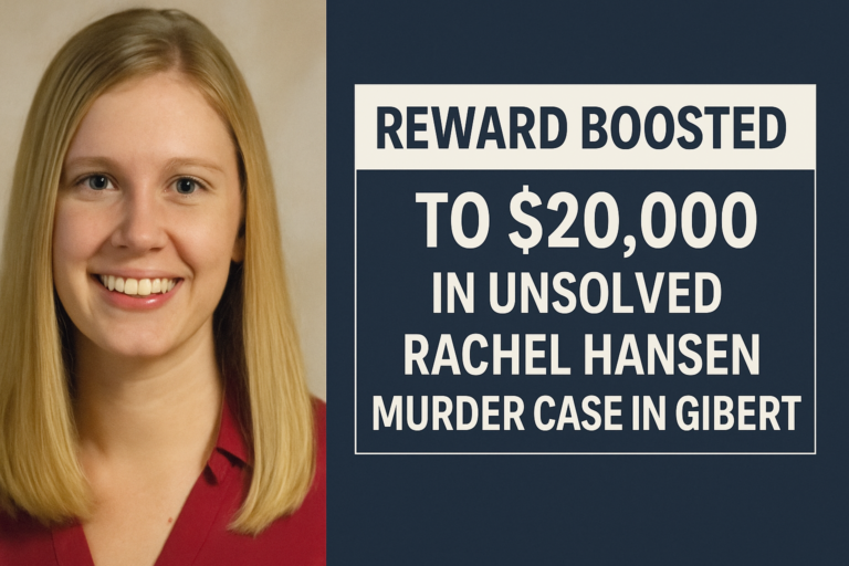 Reward Boosted to $20,000 in Unsolved Rachel Hansen Murder Case in Gilbert