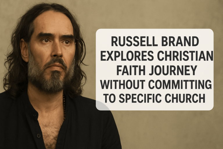 Russell Brand Explores Christian Faith Journey Without Committing to Specific Church