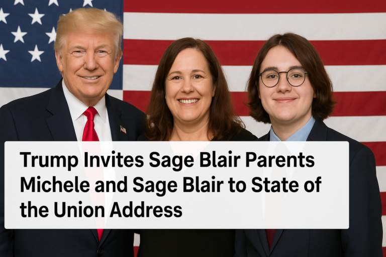 Trump Invites Sage Blair Parents Michele and Sage Blair to State of the Union Address