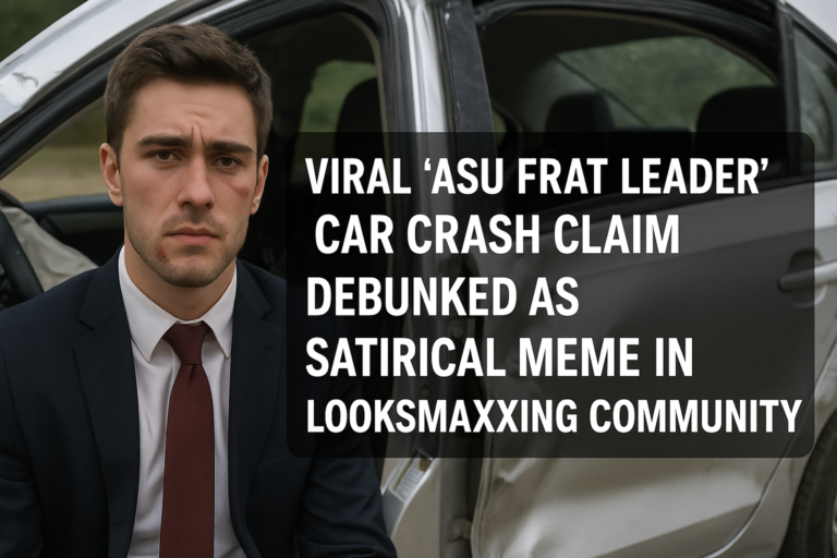 Viral ‘ASU Frat Leader’ Car Crash Claim Debunked as Satirical Meme in Looksmaxxing Community